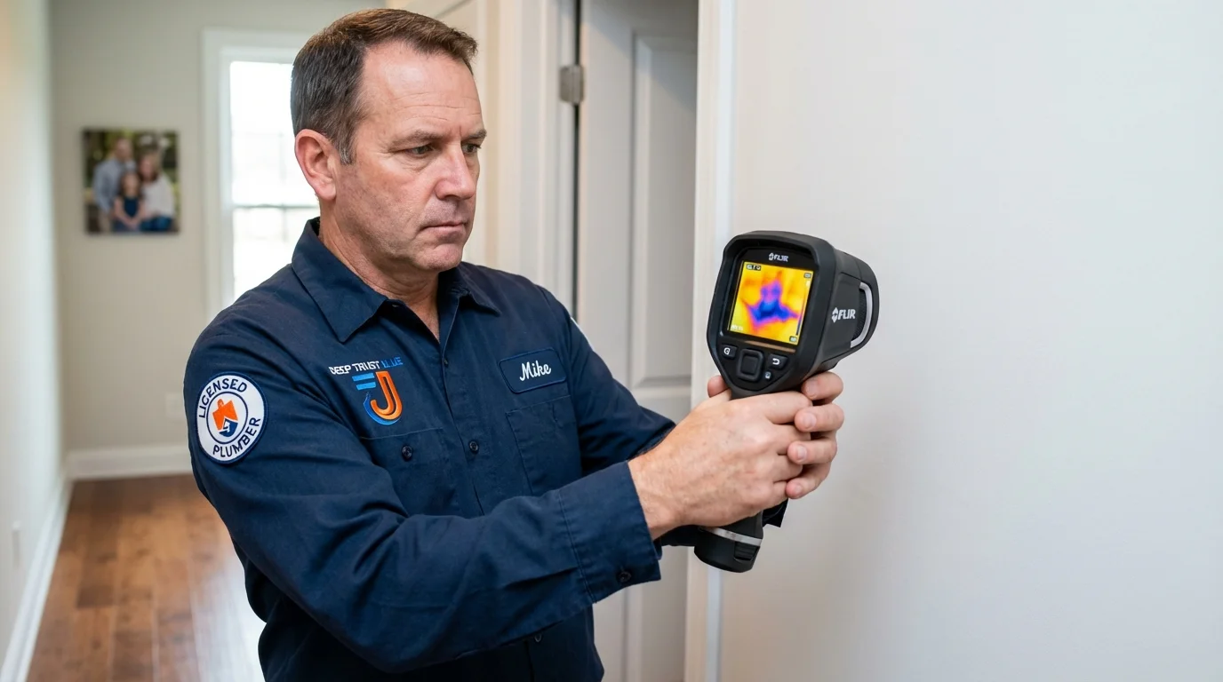 Thermal imaging leak detection by Johns Plumbing LLC in Tulsa